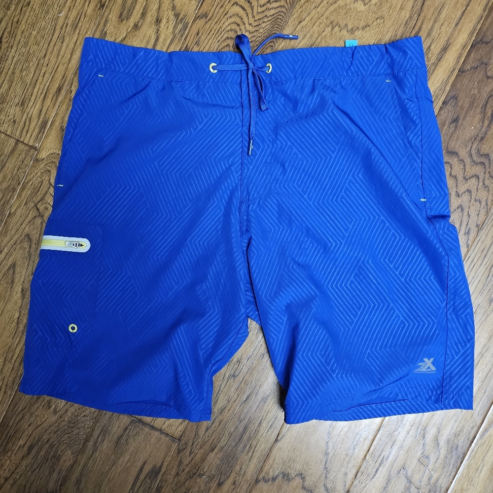 ZeroXposur Mens L Stretch Comfort Waistband Swim Trunks